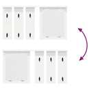 vidaXL Fali Kabáthorog polcokkal Fehér 85 x 10 x 45 cm Faanyag