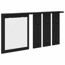 vidaXL Fali Kabáthorog polcokkal Musta tammi 85 x 10 x 45 cm Faanyag