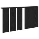vidaXL Fali Kabáthorog polcokkal Musta tammi 85 x 10 x 45 cm Faanyag