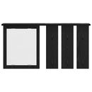 vidaXL Fali Kabáthorog polcokkal Musta tammi 85 x 10 x 45 cm Faanyag