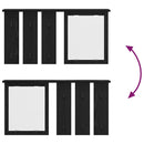 vidaXL Fali Kabáthorog polcokkal Musta tammi 85 x 10 x 45 cm Faanyag