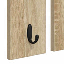 vidaXL Fali Kabáthorog polcokkal sonoma tölgy 85 x 10 x 45 cm Faanyag