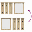 vidaXL Fali Kabáthorog polcokkal sonoma tölgy 85 x 10 x 45 cm Faanyag