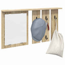 vidaXL Fali Kabáthorog polcokkal sonoma tölgy 85 x 10 x 45 cm Faanyag