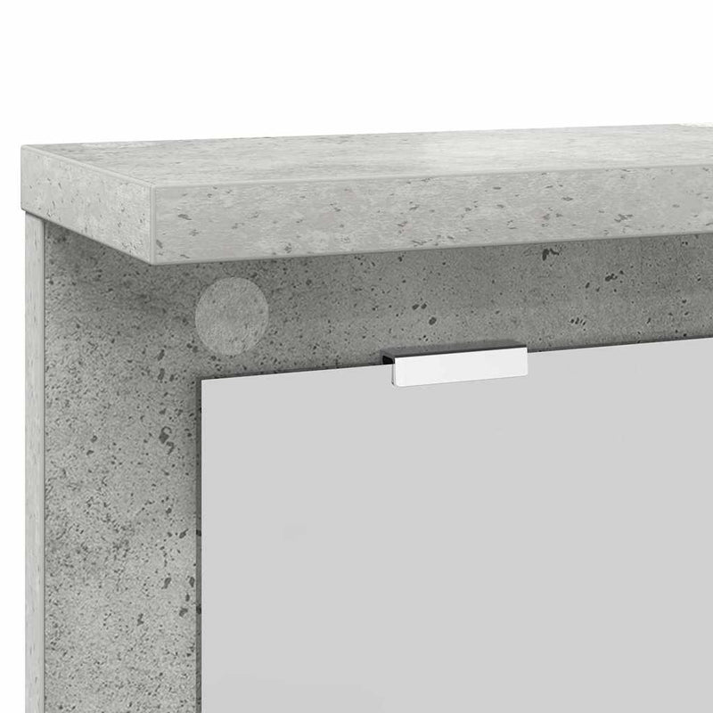 vidaXL Fali Kabáthorog polcokkal Beton szürke 85 x 10 x 45 cm Faanyag