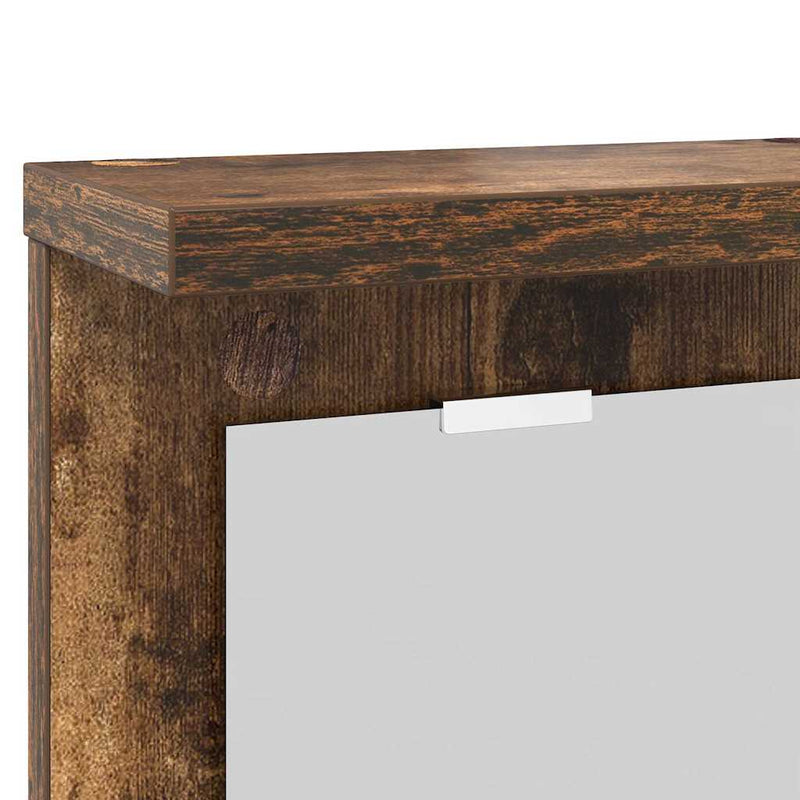 vidaXL Fali Kabáthorog polcokkal Füstölt tölgy 85 x 10 x 45 cm Faanyag