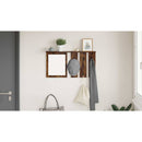 vidaXL Fali Kabáthorog polcokkal Füstölt tölgy 85 x 10 x 45 cm Faanyag