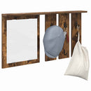 vidaXL Fali Kabáthorog polcokkal Füstölt tölgy 85 x 10 x 45 cm Faanyag