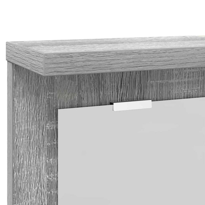 vidaXL Fali Kabáthorog polcokkal Szürke sonoma 85 x 10 x 45 cm Faanyag