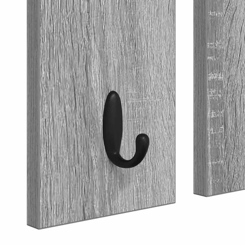 vidaXL Fali Kabáthorog polcokkal Szürke sonoma 85 x 10 x 45 cm Faanyag