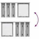 vidaXL Fali Kabáthorog polcokkal Szürke sonoma 85 x 10 x 45 cm Faanyag