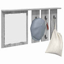 vidaXL Fali Kabáthorog polcokkal Szürke sonoma 85 x 10 x 45 cm Faanyag