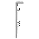 vidaXL Fali Kabáthorog polcokkal Szürke sonoma 85 x 10 x 45 cm Faanyag