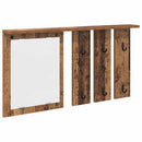 vidaXL Fali Kabáthorog polcokkal Régi fa 85 x 10 x 45 cm Faanyag