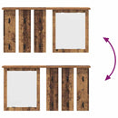 vidaXL Fali Kabáthorog polcokkal Régi fa 85 x 10 x 45 cm Faanyag