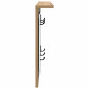 vidaXL Fali Kabáthorog tükörrel kézműves tölgy 85 x 10 x 45 cm Faanyag