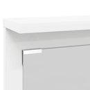 vidaXL Fali Kabáthorog polcokkal Fehér 84 x 10 x 80 cm Faanyag