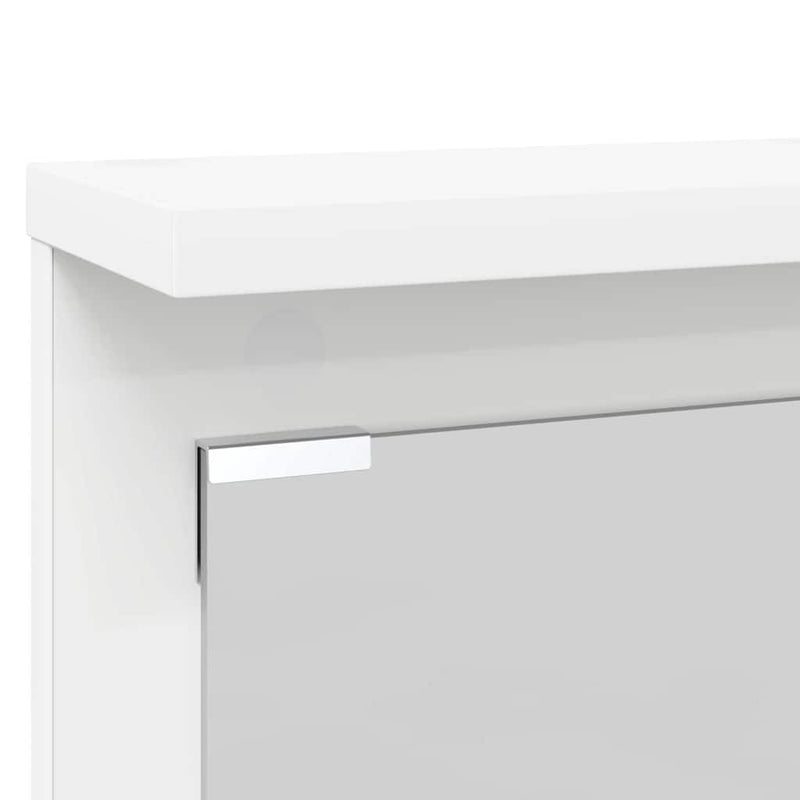 vidaXL Fali Kabáthorog polcokkal Fehér 84 x 10 x 80 cm Faanyag