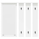 vidaXL Fali Kabáthorog polcokkal Fehér 84 x 10 x 80 cm Faanyag