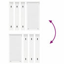 vidaXL Fali Kabáthorog polcokkal Fehér 84 x 10 x 80 cm Faanyag