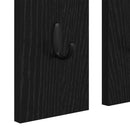 vidaXL Fali Kabáthorog polcokkal Musta tammi 84 x 10 x 80 cm Faanyag