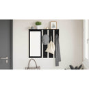 vidaXL Fali Kabáthorog polcokkal Musta tammi 84 x 10 x 80 cm Faanyag