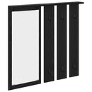vidaXL Fali Kabáthorog polcokkal Musta tammi 84 x 10 x 80 cm Faanyag