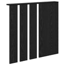 vidaXL Fali Kabáthorog polcokkal Musta tammi 84 x 10 x 80 cm Faanyag