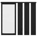 vidaXL Fali Kabáthorog polcokkal Musta tammi 84 x 10 x 80 cm Faanyag