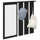 vidaXL Fali Kabáthorog polcokkal Musta tammi 84 x 10 x 80 cm Faanyag