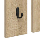 vidaXL Fali Kabáthorog polcokkal sonoma tölgy 84 x 10 x 80 cm Faanyag