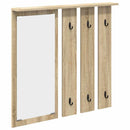 vidaXL Fali Kabáthorog polcokkal sonoma tölgy 84 x 10 x 80 cm Faanyag