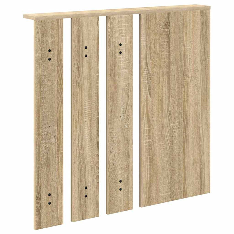 vidaXL Fali Kabáthorog polcokkal sonoma tölgy 84 x 10 x 80 cm Faanyag