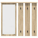 vidaXL Fali Kabáthorog polcokkal sonoma tölgy 84 x 10 x 80 cm Faanyag