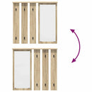 vidaXL Fali Kabáthorog polcokkal sonoma tölgy 84 x 10 x 80 cm Faanyag