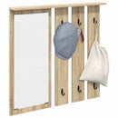 vidaXL Fali Kabáthorog polcokkal sonoma tölgy 84 x 10 x 80 cm Faanyag