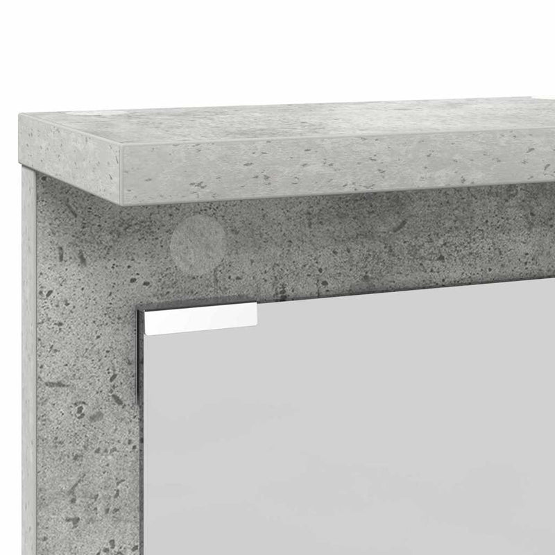 vidaXL Fali Kabáthorog polcokkal Beton szürke 84 x 10 x 80 cm Faanyag
