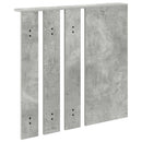 vidaXL Fali Kabáthorog polcokkal Beton szürke 84 x 10 x 80 cm Faanyag
