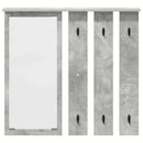 vidaXL Fali Kabáthorog polcokkal Beton szürke 84 x 10 x 80 cm Faanyag