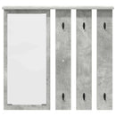 vidaXL Fali Kabáthorog polcokkal Beton szürke 84 x 10 x 80 cm Faanyag
