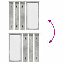 vidaXL Fali Kabáthorog polcokkal Beton szürke 84 x 10 x 80 cm Faanyag