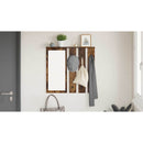 vidaXL Fali Kabáthorog polcokkal Füstölt tölgy 84 x 10 x 80 cm Faanyag