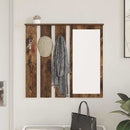 vidaXL Fali Kabáthorog polcokkal Füstölt tölgy 84 x 10 x 80 cm Faanyag