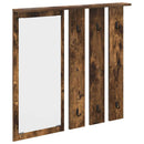 vidaXL Fali Kabáthorog polcokkal Füstölt tölgy 84 x 10 x 80 cm Faanyag