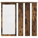 vidaXL Fali Kabáthorog polcokkal Füstölt tölgy 84 x 10 x 80 cm Faanyag