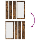 vidaXL Fali Kabáthorog polcokkal Füstölt tölgy 84 x 10 x 80 cm Faanyag