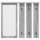 vidaXL Fali Kabáthorog polcokkal Szürke sonoma 84 x 10 x 80 cm Faanyag