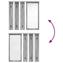 vidaXL Fali Kabáthorog polcokkal Szürke sonoma 84 x 10 x 80 cm Faanyag