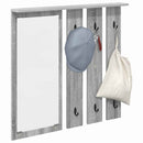 vidaXL Fali Kabáthorog polcokkal Szürke sonoma 84 x 10 x 80 cm Faanyag