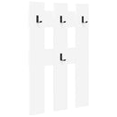 vidaXL Fali Kabáthorog Falra szerelhető Fehér 65 x 3 x 100 cm Faanyag